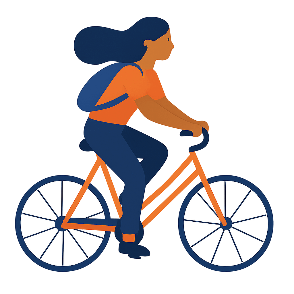 Illustration d'un cycliste